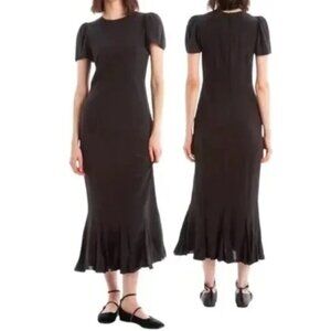 NEW $598 RHODE LULANI STUNNING BLACK MAXI DRESS SIZE 2